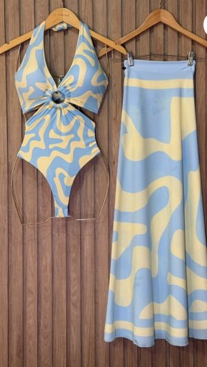 Conjunto maiô argola + páreo